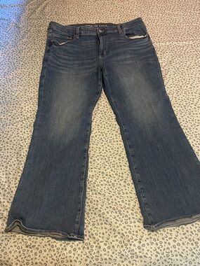 American Eagle Outfitters Women's Medium Blue Kick Boot Next Level Stretch 18S